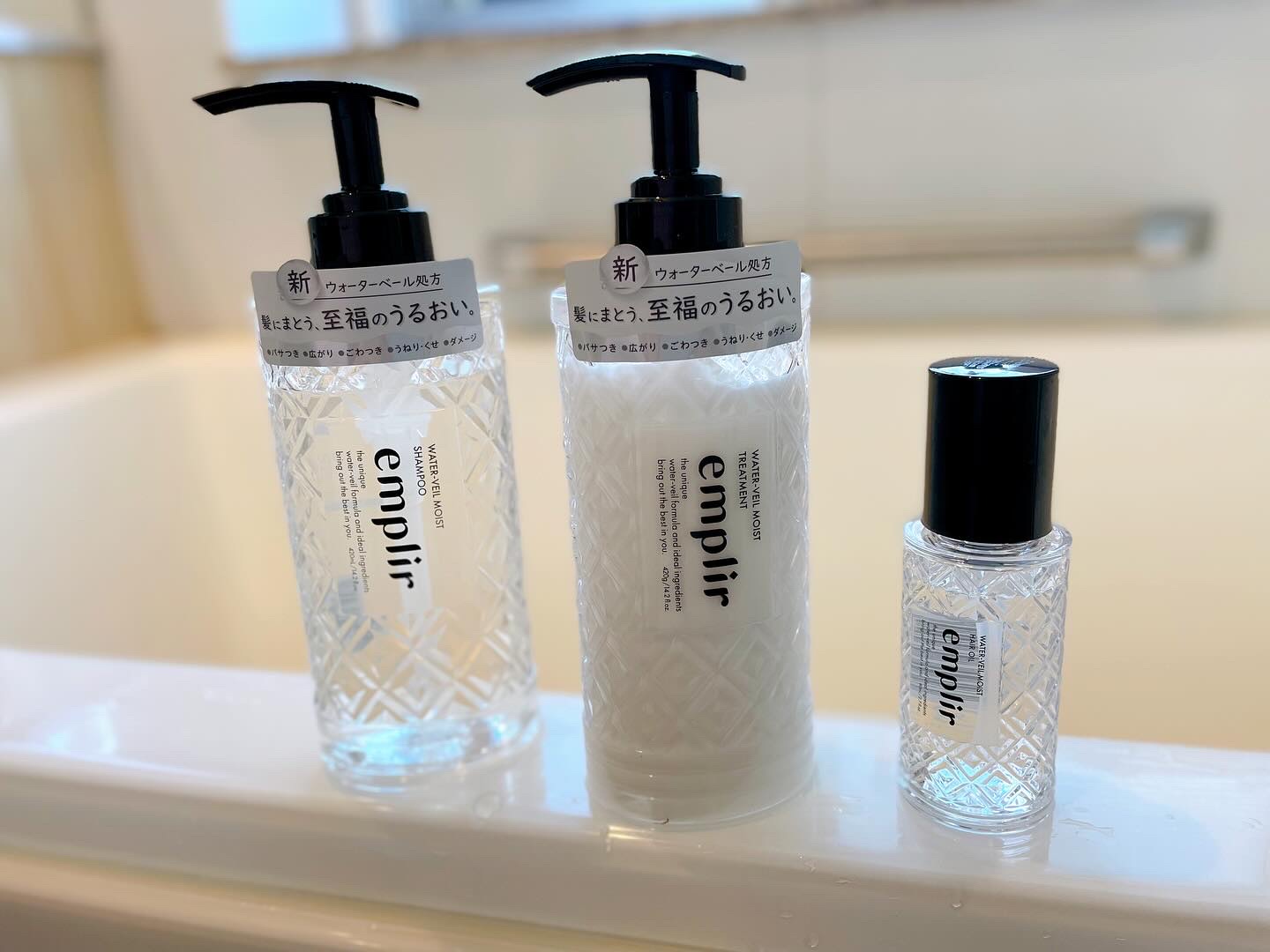 ウォーターベール　モイストシャンプー／トリートメント/emplir/市販シャンプーを使ったクチコミ（1枚目）