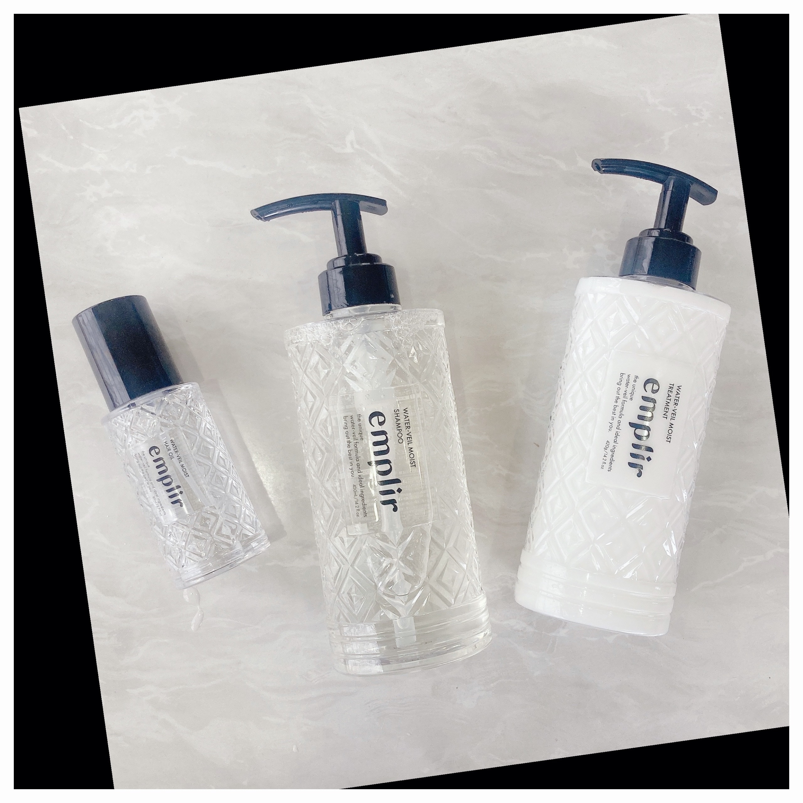 ウォーターベール　モイストシャンプー／トリートメント/emplir/市販シャンプーを使ったクチコミ（1枚目）