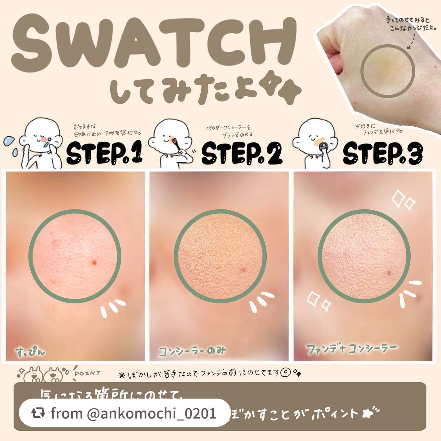 薬用コンシーラー アクネプロテクター/ONLY MINERALS/パウダーコンシーラーを使ったクチコミ(2枚目)