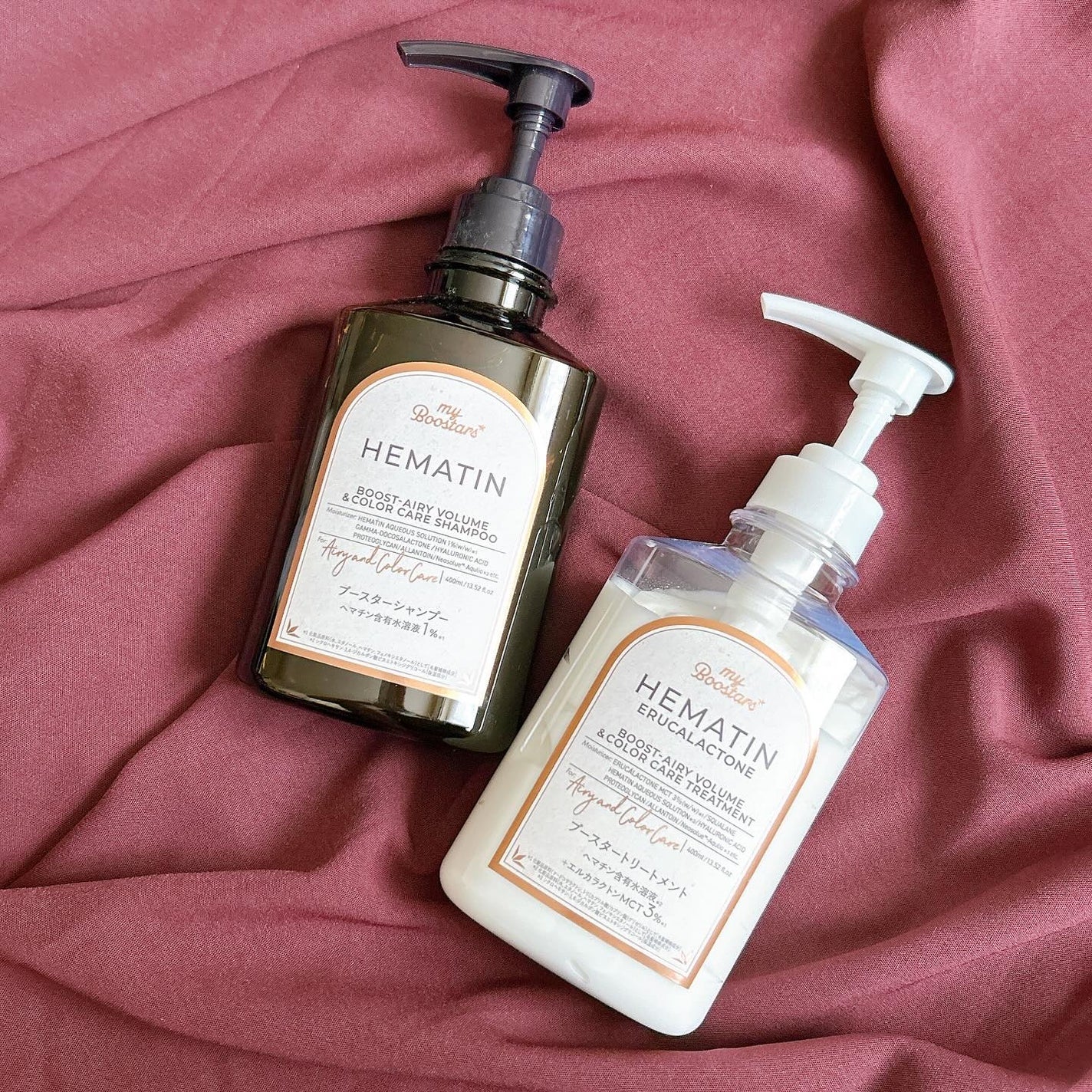 ヘマチン ブースター シャンプー /トリートメント ペアー&ムスクの香り/マイブースターズ/市販シャンプーを使ったクチコミ(1枚目)