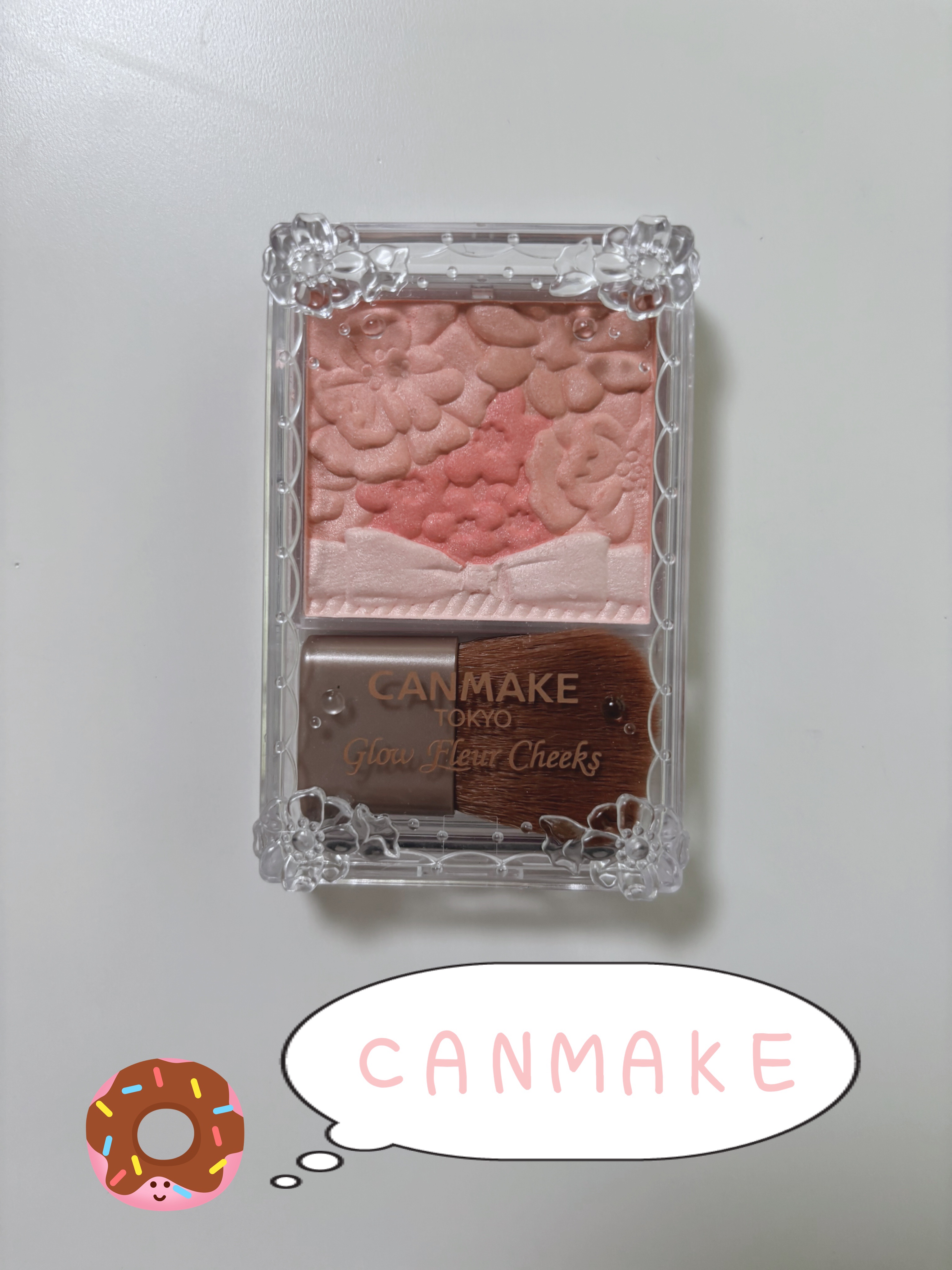 グロウフルールチークス 01 ピーチフルール/キャンメイク/パウダーチークを使ったクチコミ（1枚目）