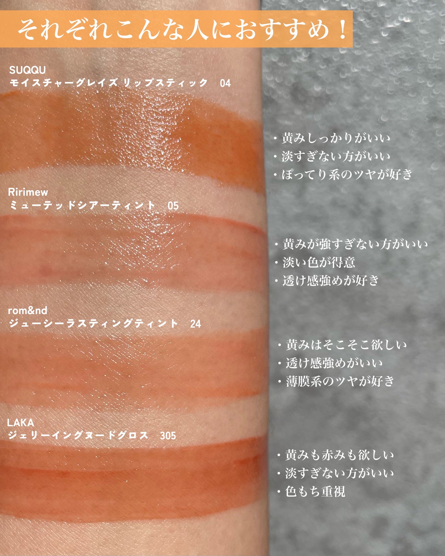 ジェリーイングヌードグロス/Laka/リップグロスを使ったクチコミ(4枚目)