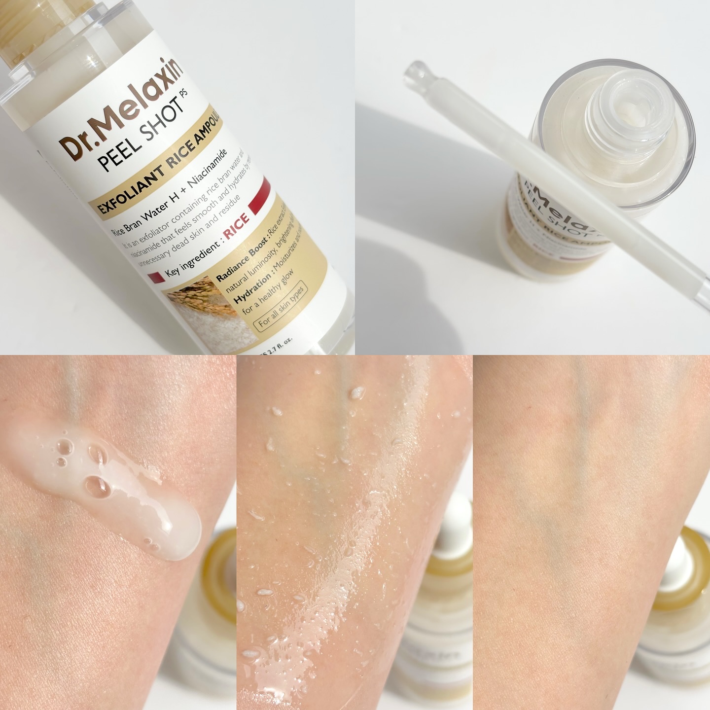 白米ピールショットゴマージュアンプル/Dr.Melaxin/美容液を使ったクチコミ（3枚目）