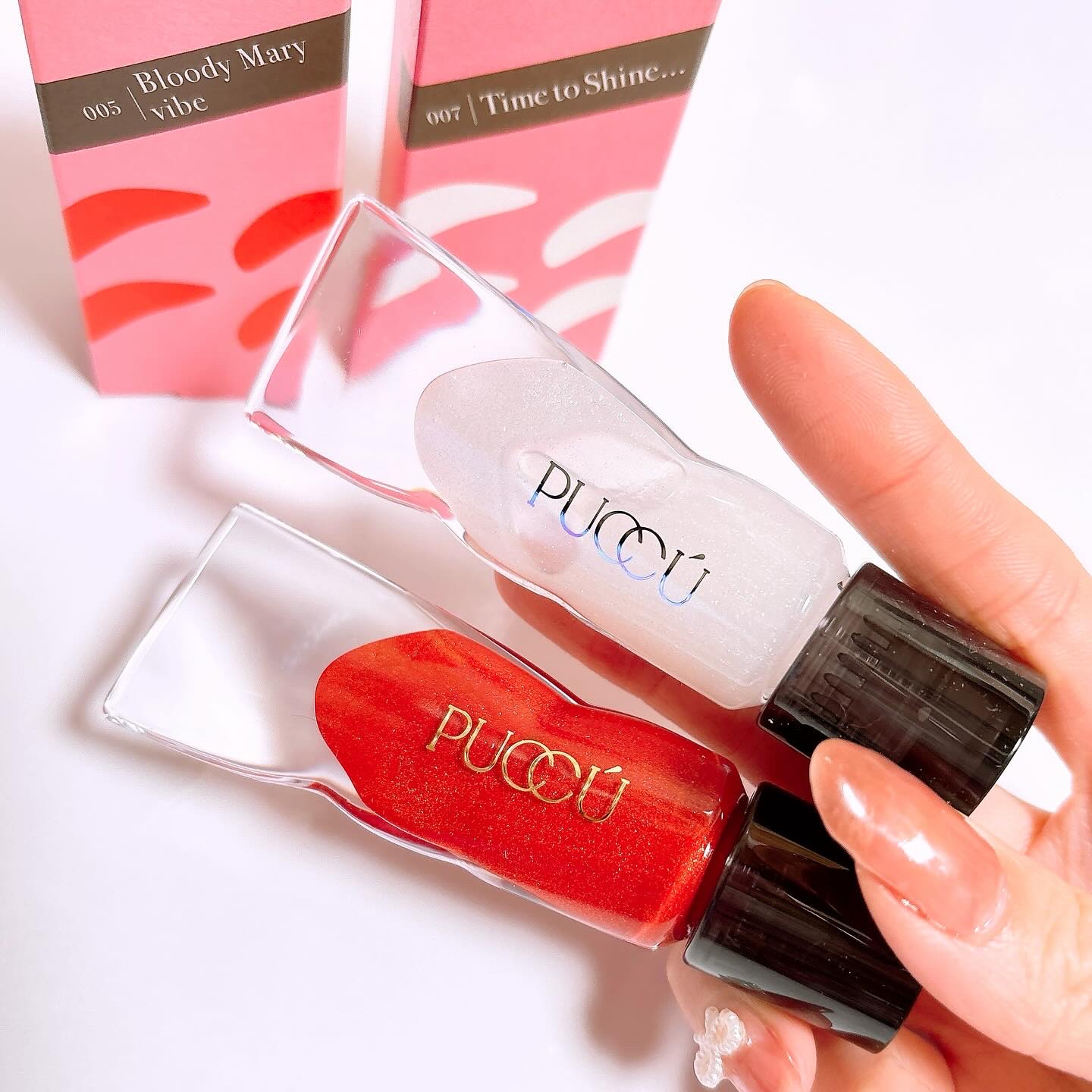 カラーリップセラム/PUCCÚ/リップグロスを使ったクチコミ（2枚目）