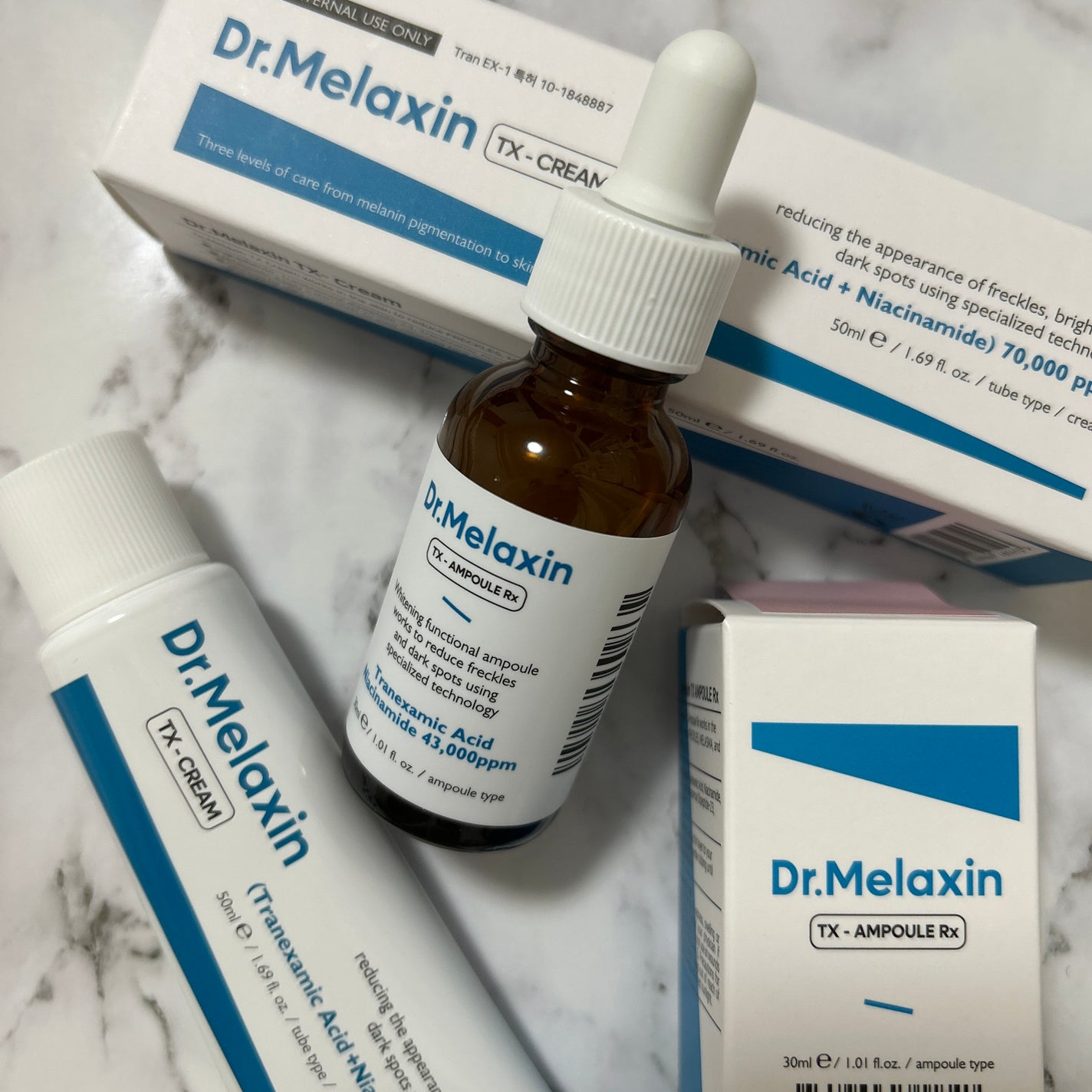 TXアンプルRX+TXクリーム/Dr.Melaxin/スキンケアキットを使ったクチコミ(1枚目)