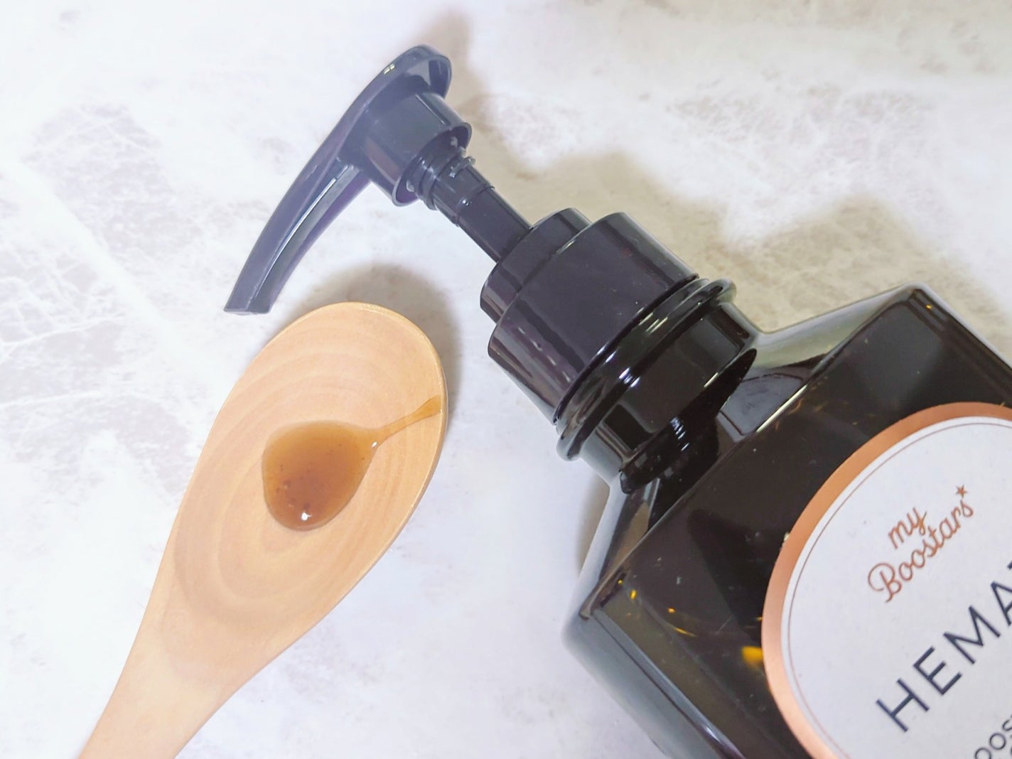 ヘマチン ブースター シャンプー /トリートメント ペアー&ムスクの香り/マイブースターズ/市販シャンプーを使ったクチコミ(2枚目)