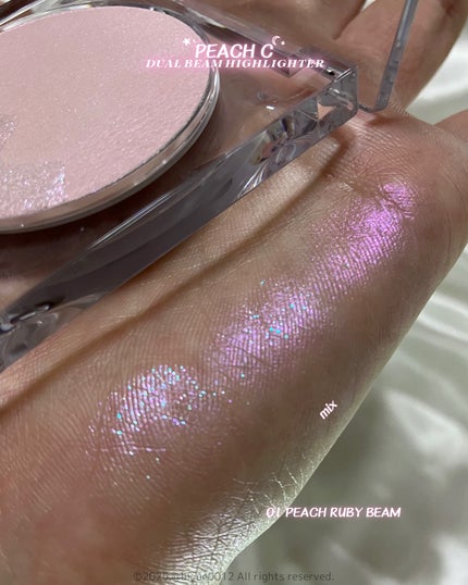 ピーチC デュアルビームハイライター 01 ピーチルビービーム/Peach C/パウダーハイライトの画像