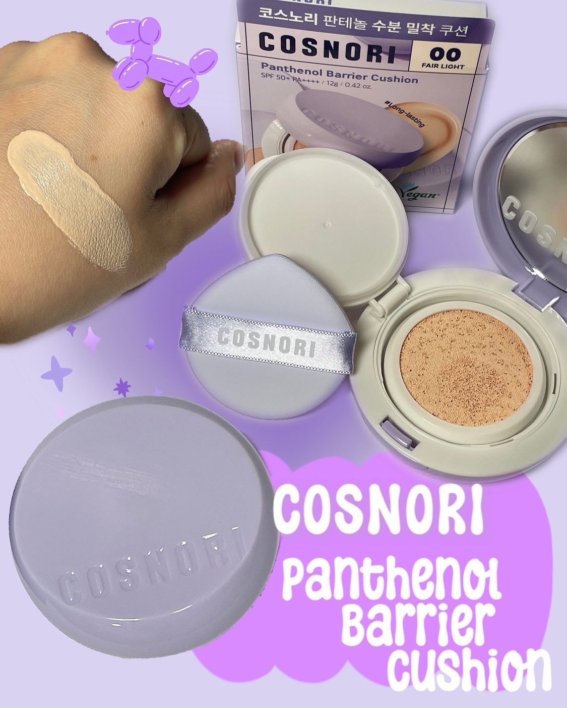 パンテノールバリアクッション/COSNORI/クッションファンデーションを使ったクチコミ（1枚目）