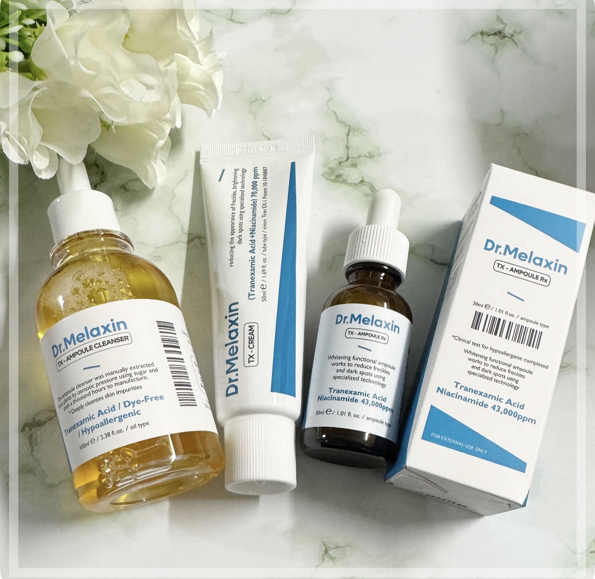 TXアンプルRX＋TXクリーム/Dr.Melaxin/スキンケアキットを使ったクチコミ（1枚目）