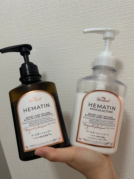 ヘマチン ブースター シャンプー /トリートメント ペアー&ムスクの香り/マイブースターズ/市販シャンプーを使ったクチコミ(1枚目)