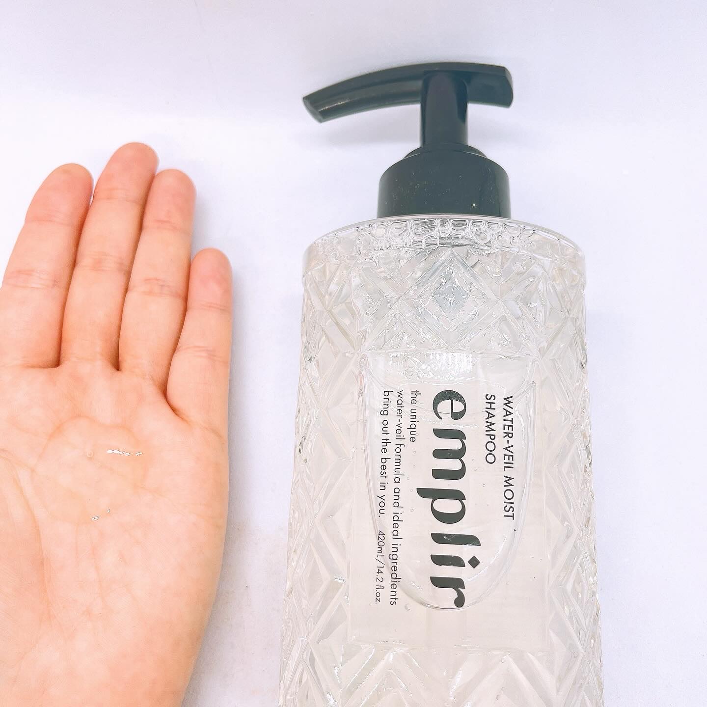 ウォーターベール　モイストヘアオイル/emplir/ヘアオイルを使ったクチコミ（2枚目）