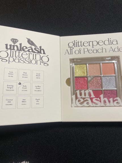 グリッターペディアアイパレット/unleashia/アイシャドウパレットを使ったクチコミ(3枚目)