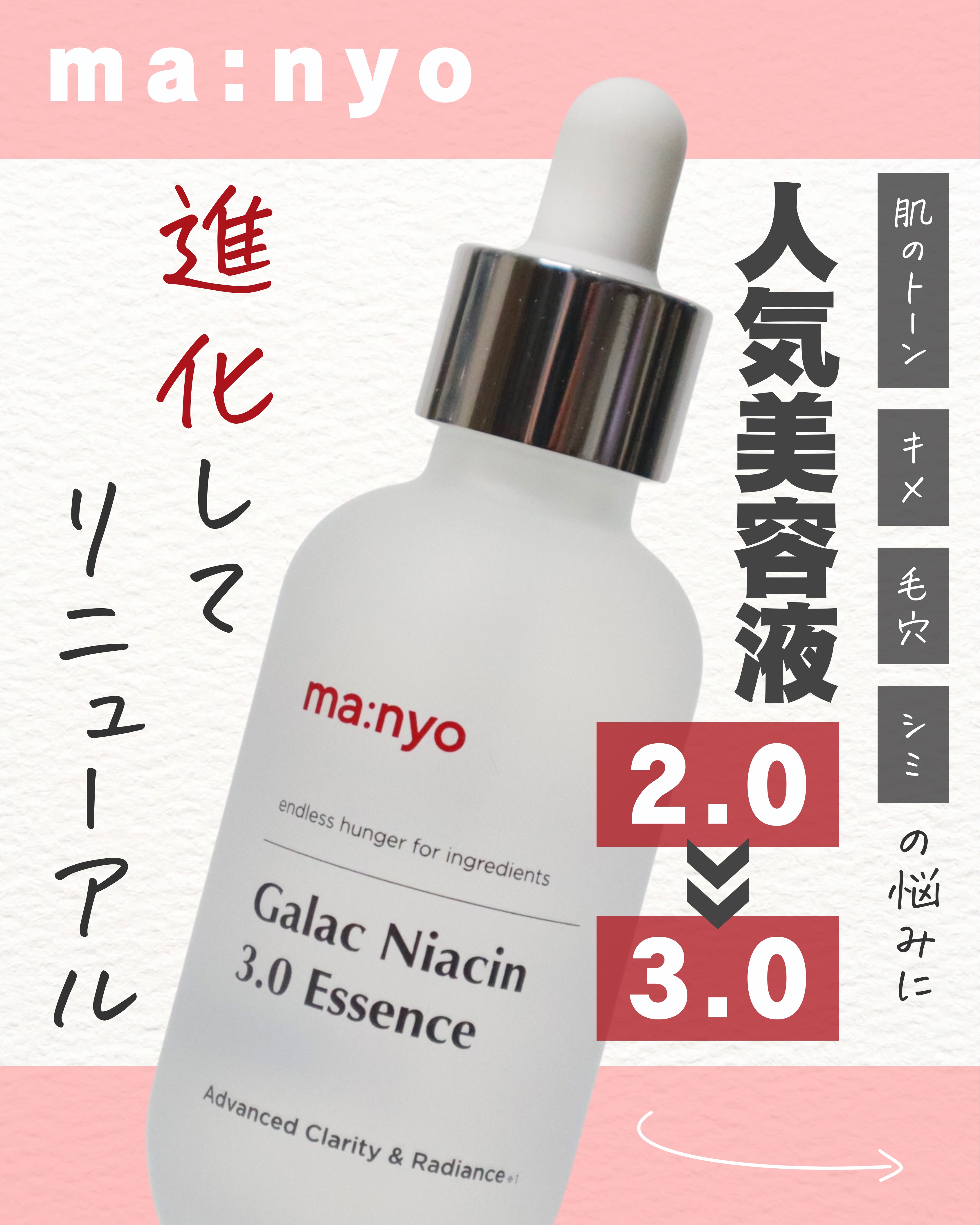 ガラク ナイアシン 3.0 エッセンス/manyo/美容液を使ったクチコミ（1枚目）