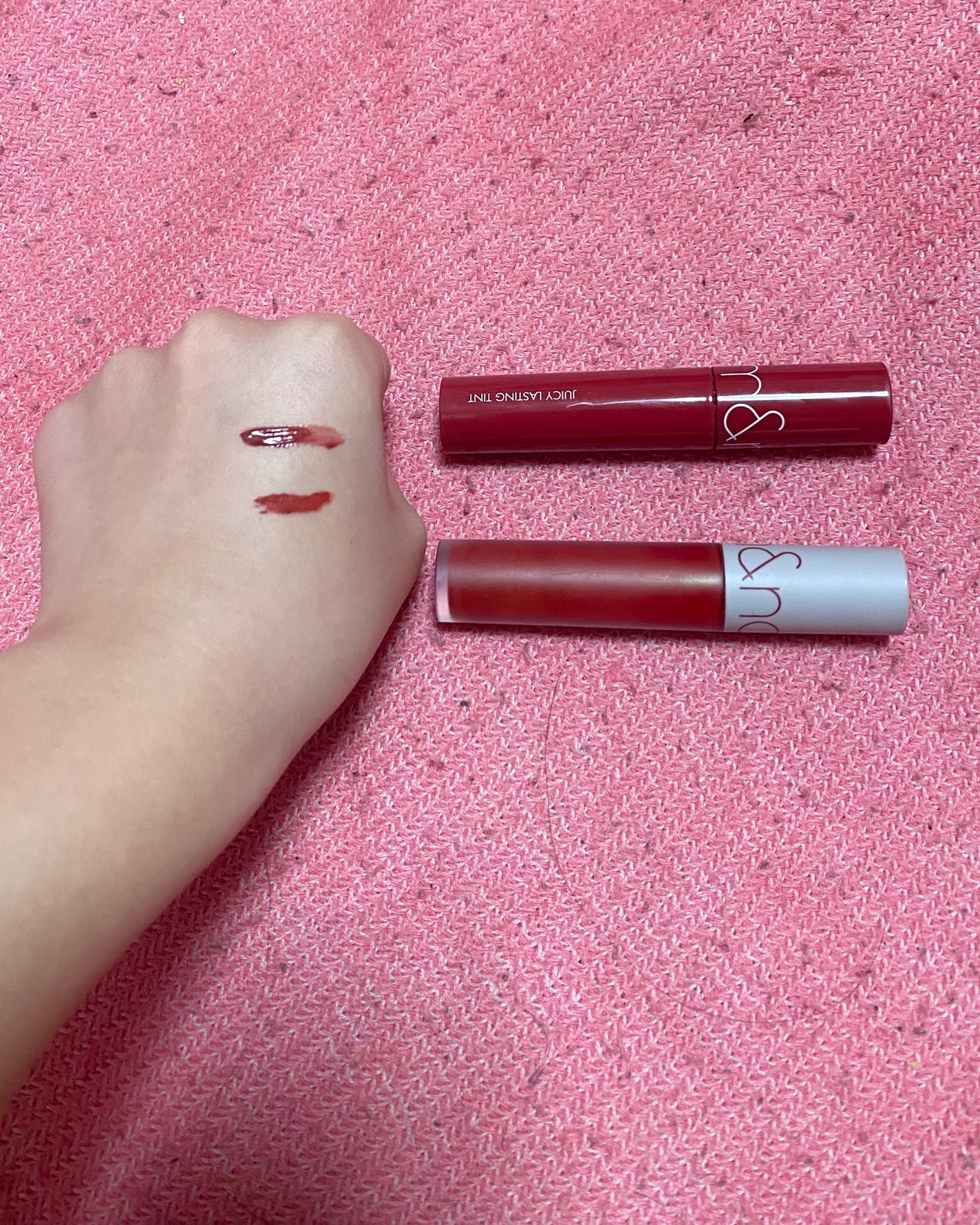 ジューシーラスティングティント/rom&nd/リップティントを使ったクチコミ(2枚目)