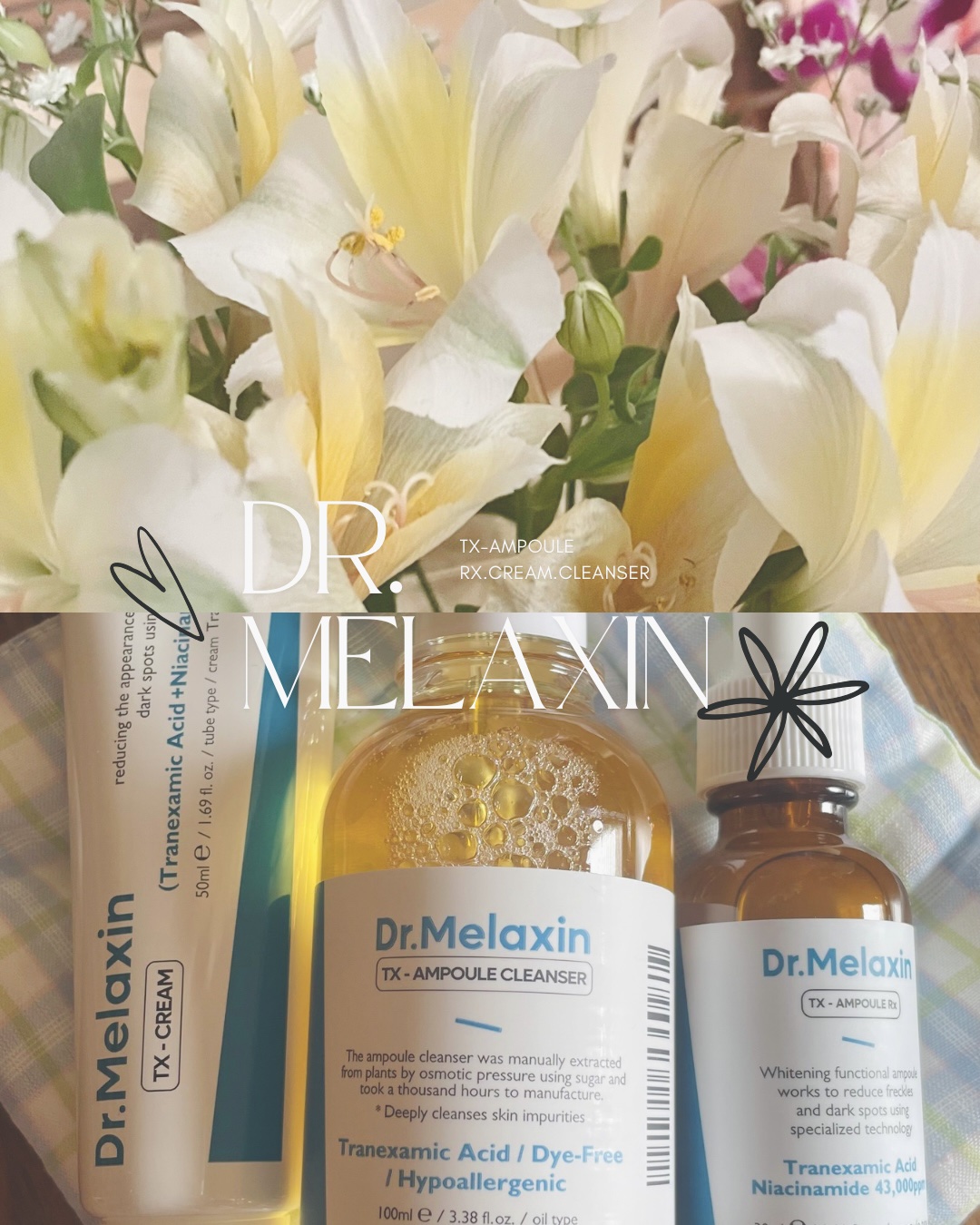 TXアンプルRX＋TXクリーム/Dr.Melaxin/スキンケアキットを使ったクチコミ（1枚目）