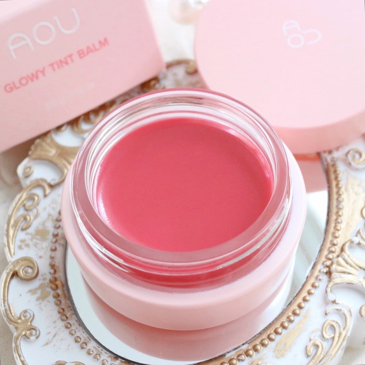 GLOWY TINT BALM/AOU/リップグロスを使ったクチコミ(3枚目)