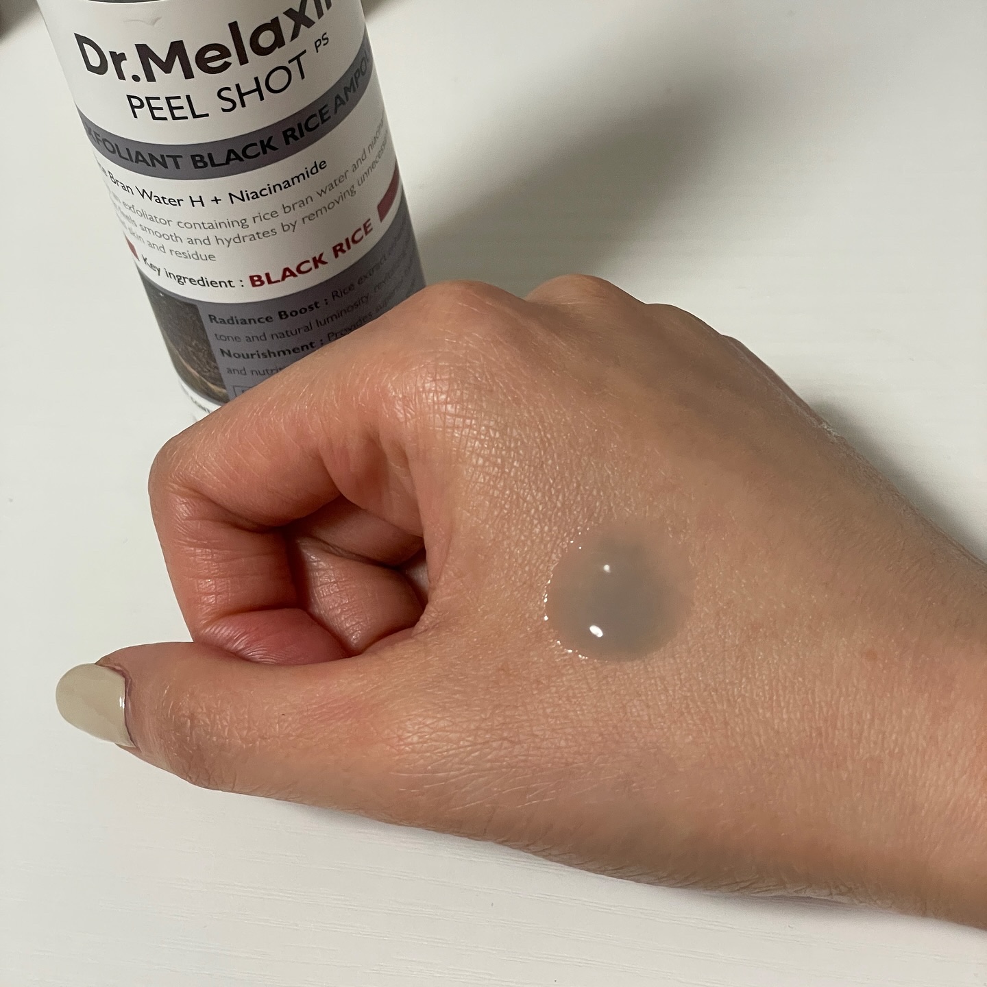 白米ピールショットゴマージュアンプル/Dr.Melaxin/美容液を使ったクチコミ（2枚目）