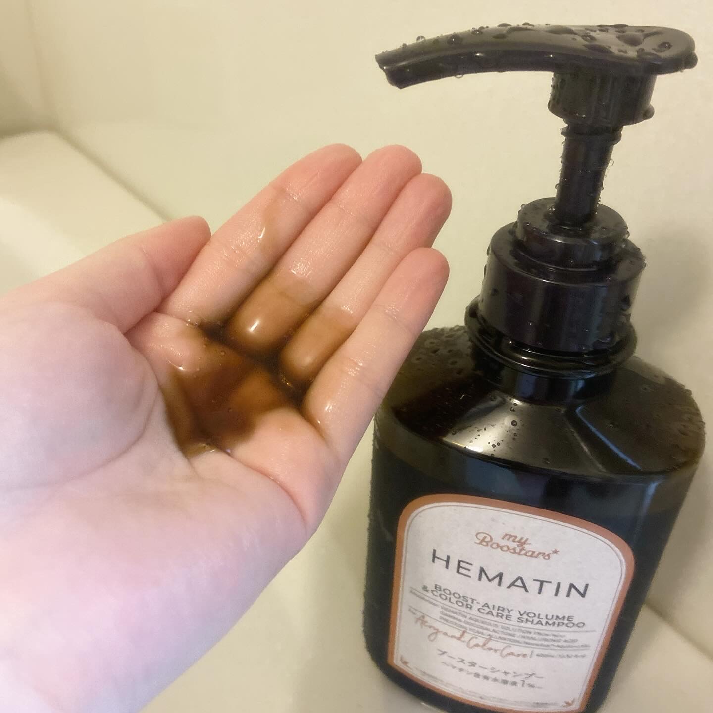 ヘマチン ブースター シャンプー /トリートメント ペアー＆ムスクの香り/マイブースターズ/市販シャンプーを使ったクチコミ（2枚目）