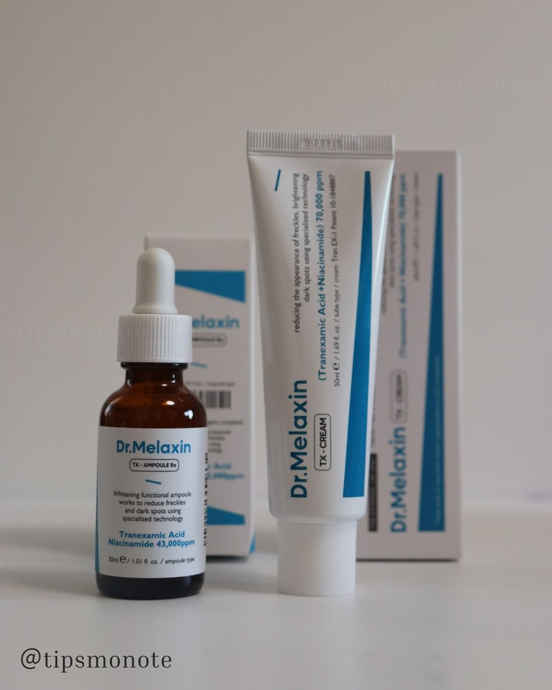 TXアンプルRX＋TXクリーム/Dr.Melaxin/スキンケアキットを使ったクチコミ（1枚目）