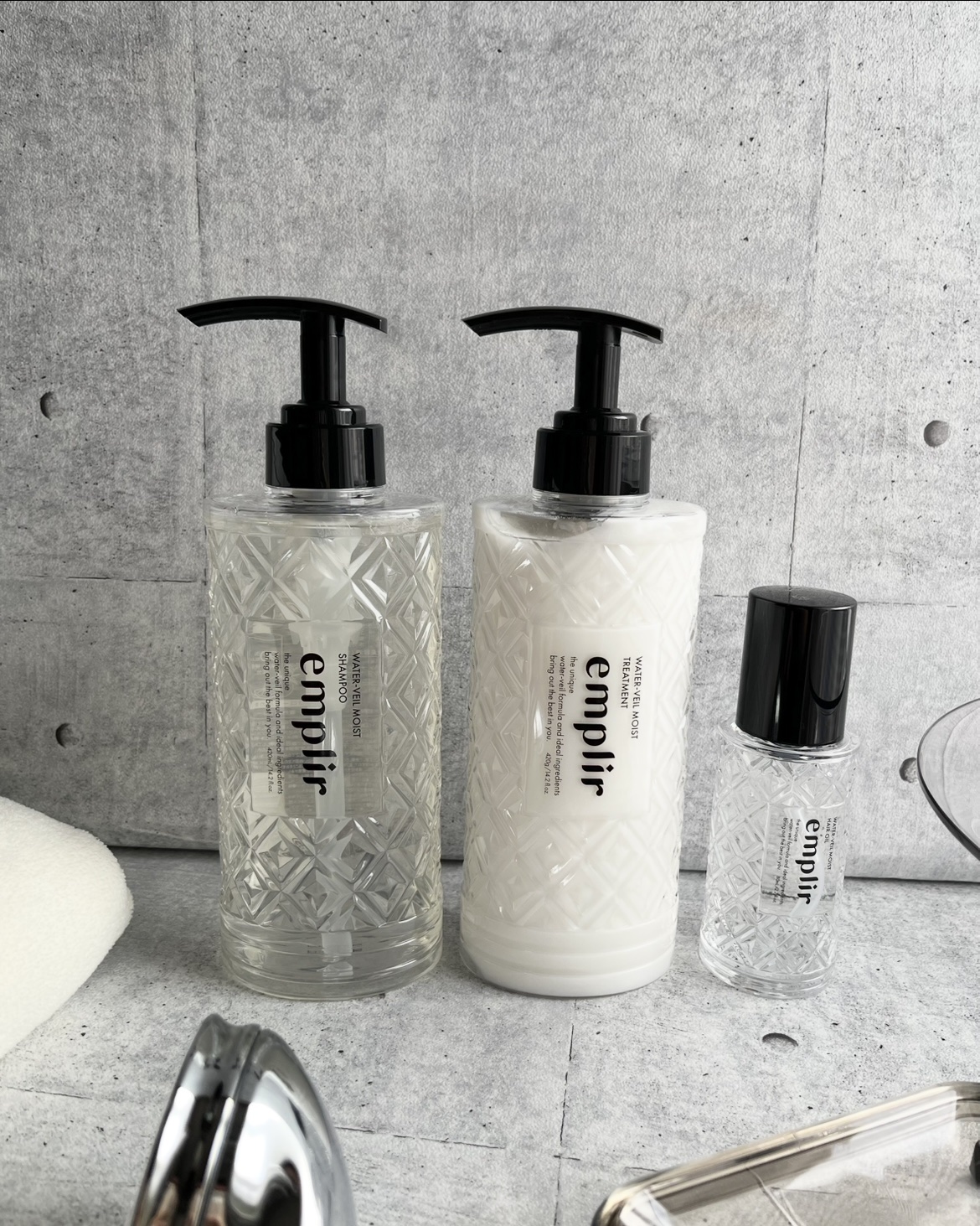 ウォーターベール　モイストシャンプー／トリートメント/emplir/市販シャンプーを使ったクチコミ（1枚目）