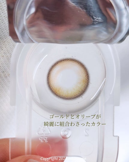 Glowy Golden Olive/OLENS/ワンデー(1DAY)カラコンを使ったクチコミ(3枚目)