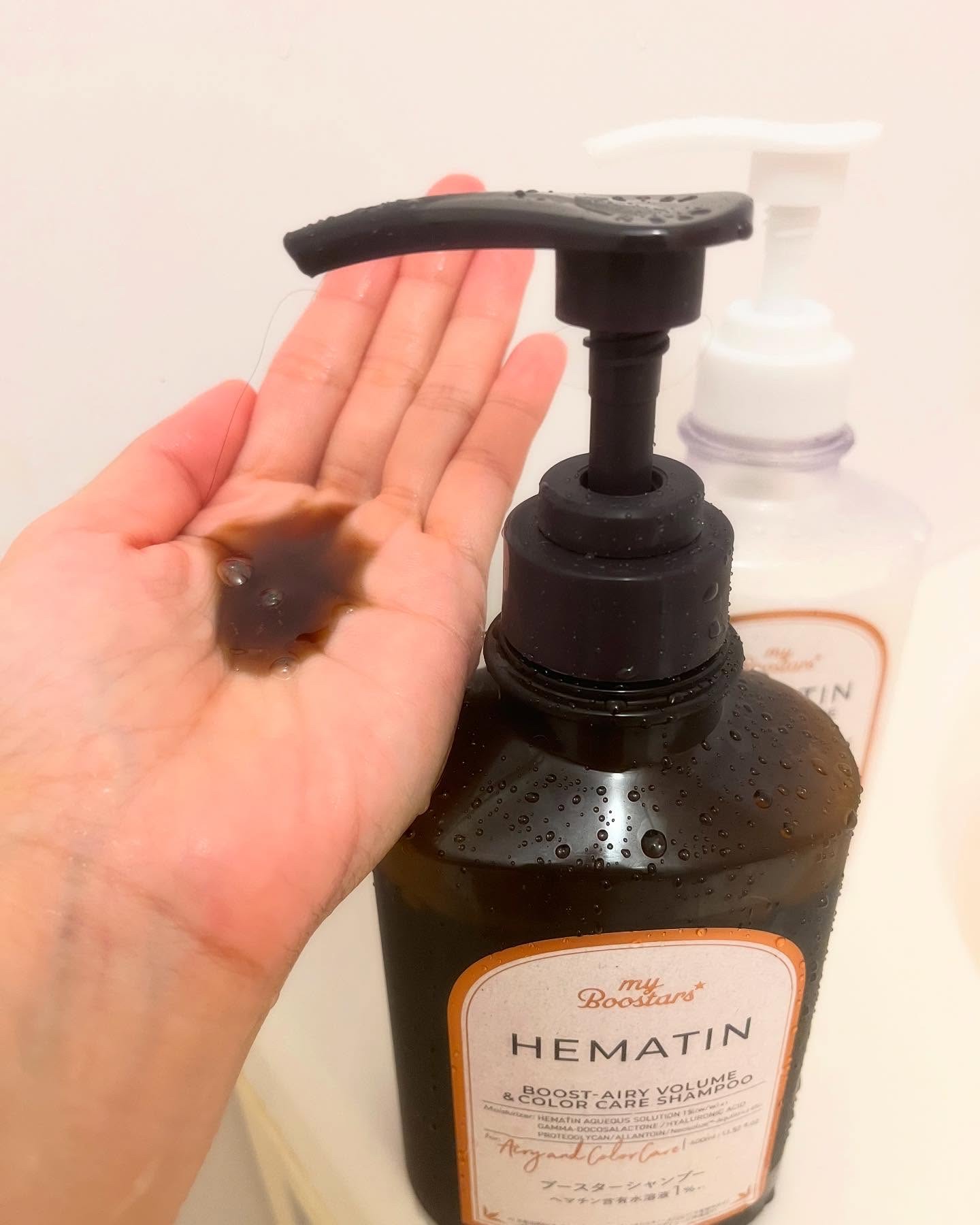 ヘマチン ブースター シャンプー /トリートメント ペアー＆ムスクの香り/マイブースターズ/市販シャンプーを使ったクチコミ（2枚目）