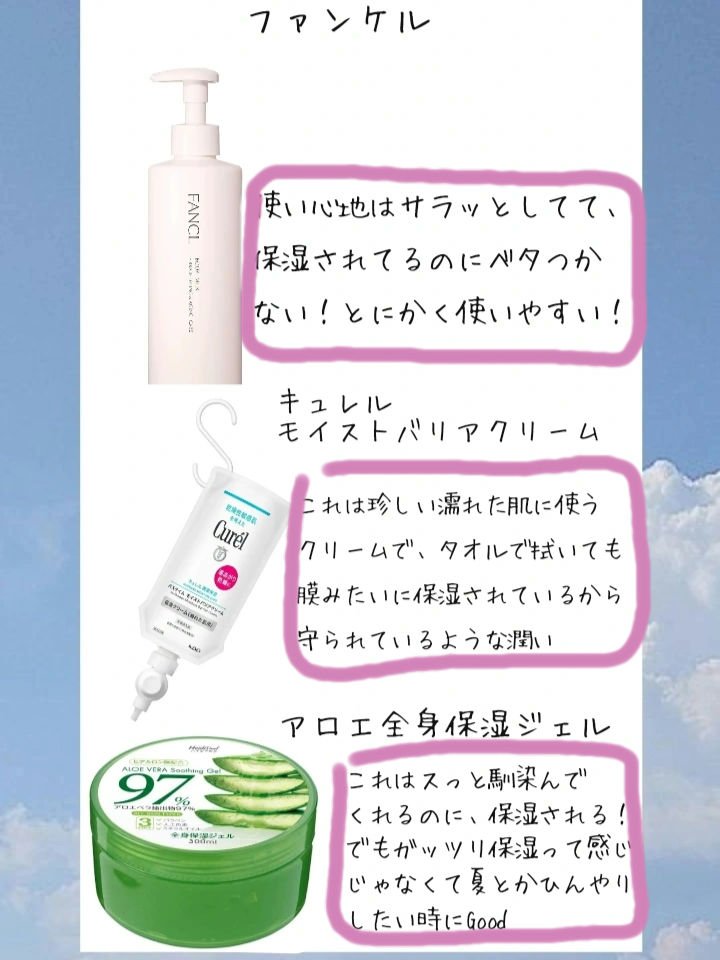 マイルド＆モイスチャーアロエジェル/ネイチャーリパブリック/ボディローションを使ったクチコミ（3枚目）