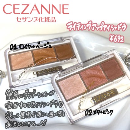 ライティングアップアイシャドウ/CEZANNE/アイシャドウを使ったクチコミ(2枚目)