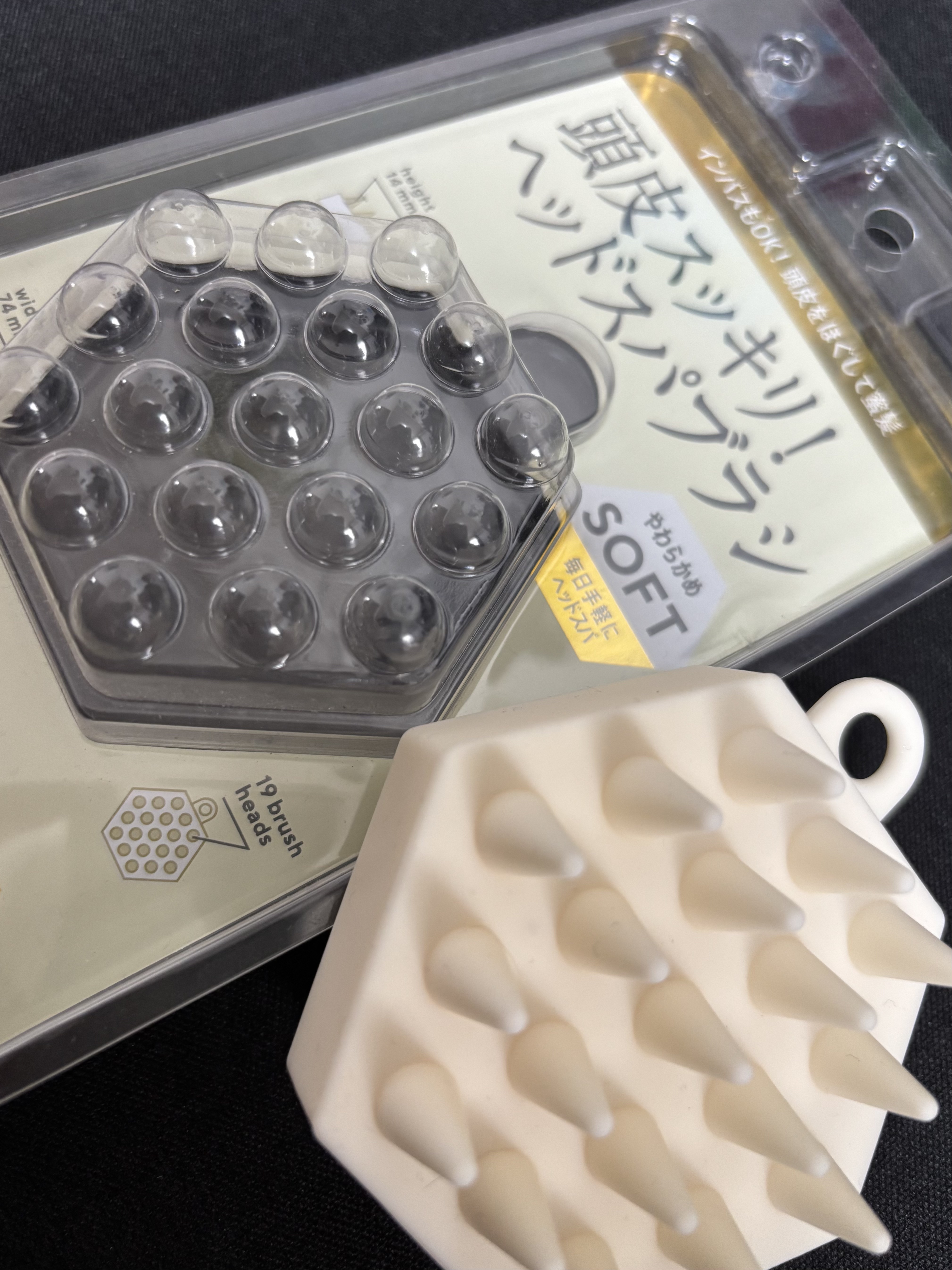 ヘッドスパブラシ ソフト /ハニーク/スカルプブラシを使ったクチコミ（1枚目）