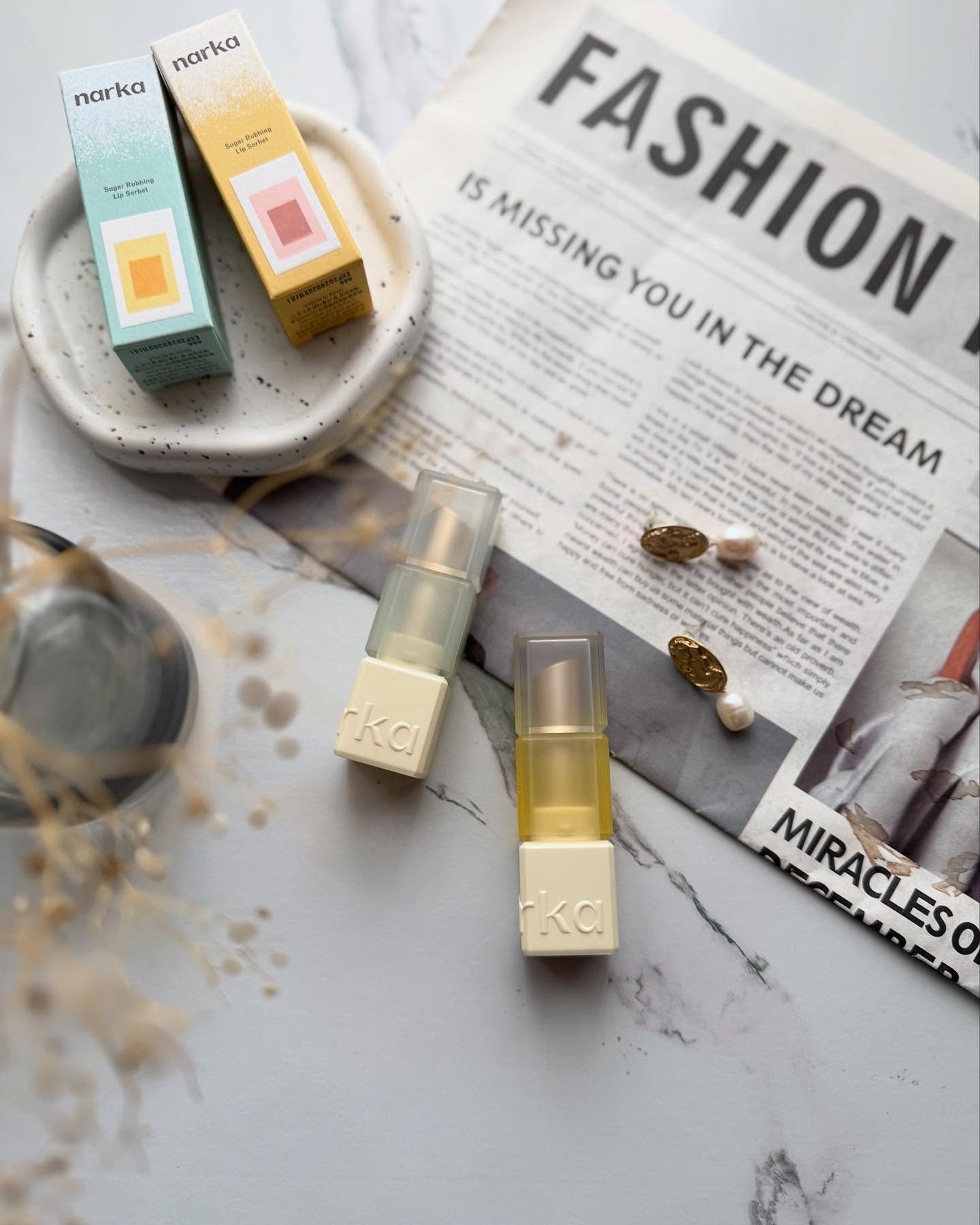 シュガーラビングリップソルベ/narka/リップスクラブを使ったクチコミ(1枚目)