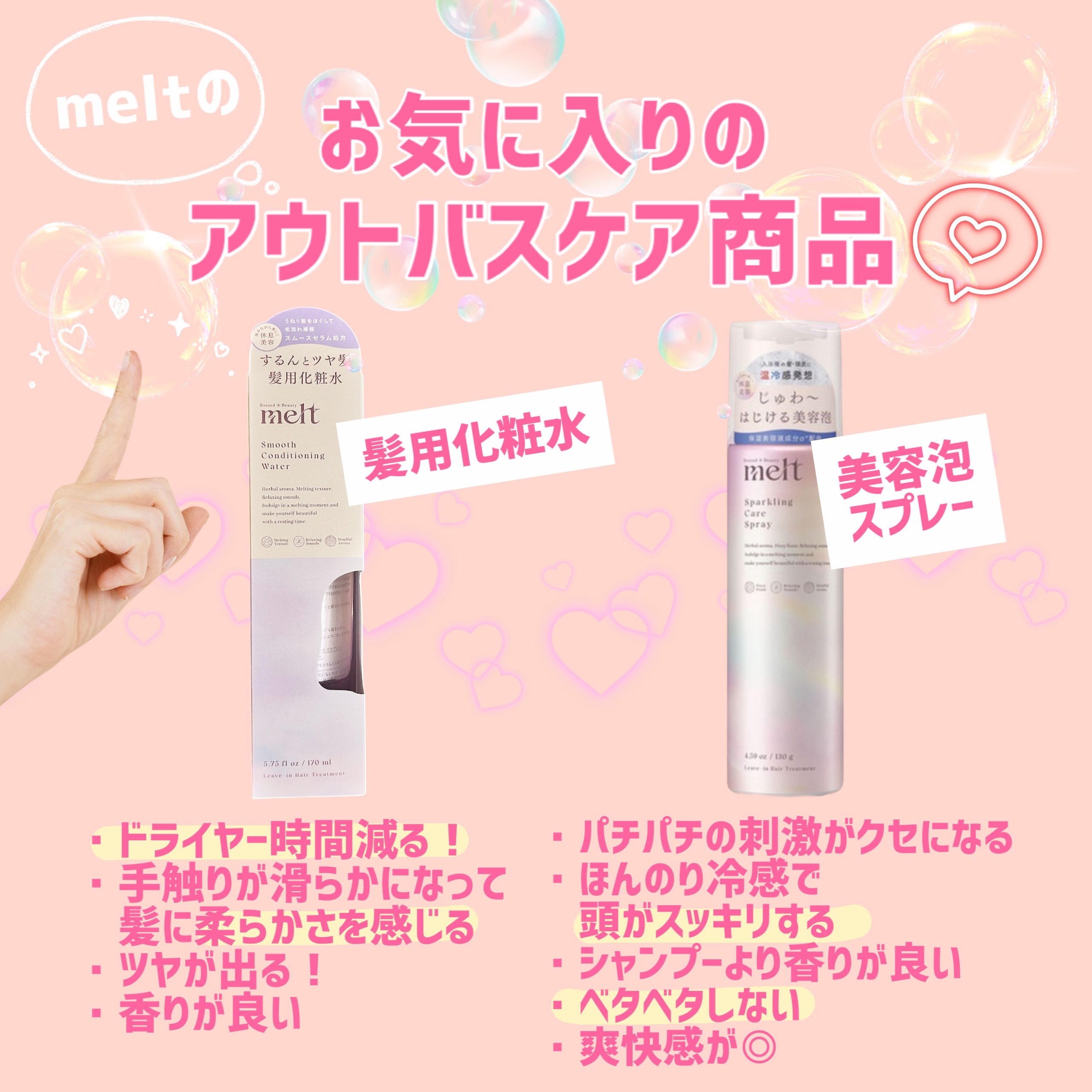 メルト スパークリングケアスプレー/melt/頭皮ケアを使ったクチコミ（2枚目）