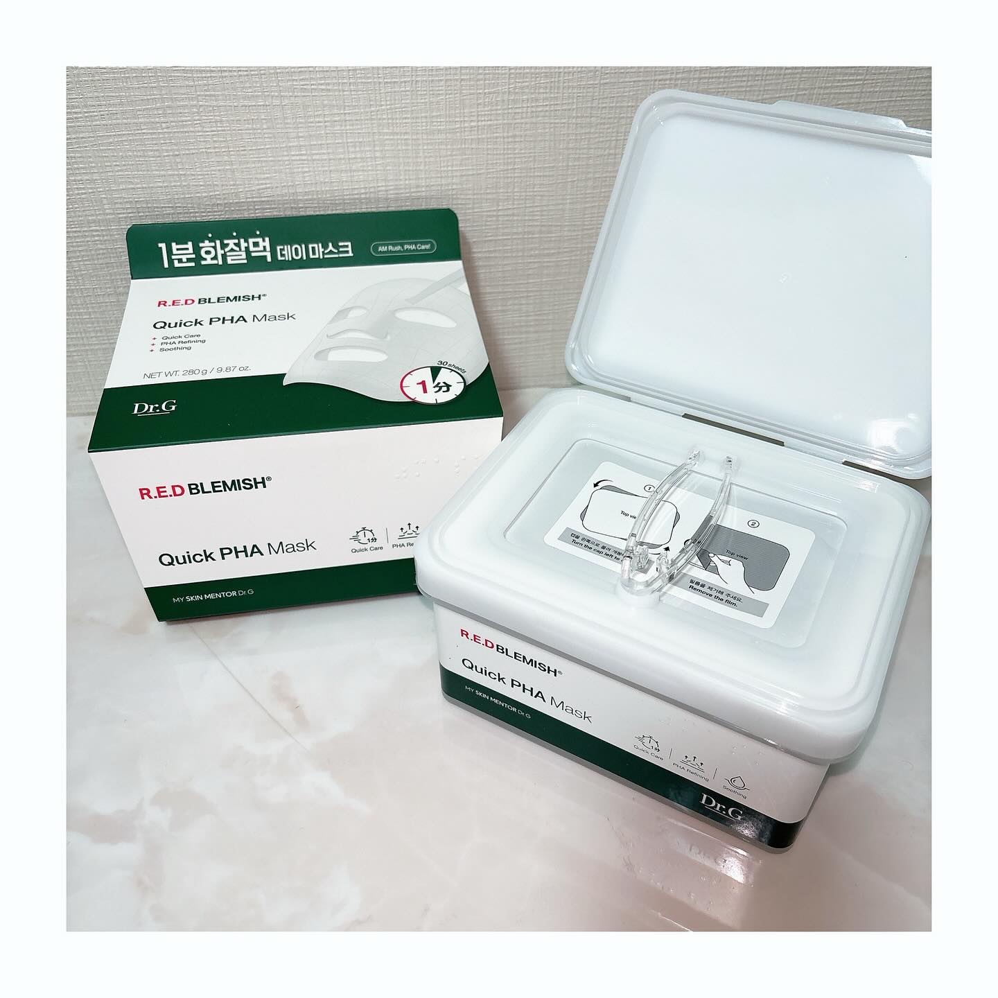 レッドブレミッシュクイックPHAシートマスク/Dr.G/シートマスク・パックを使ったクチコミ（2枚目）
