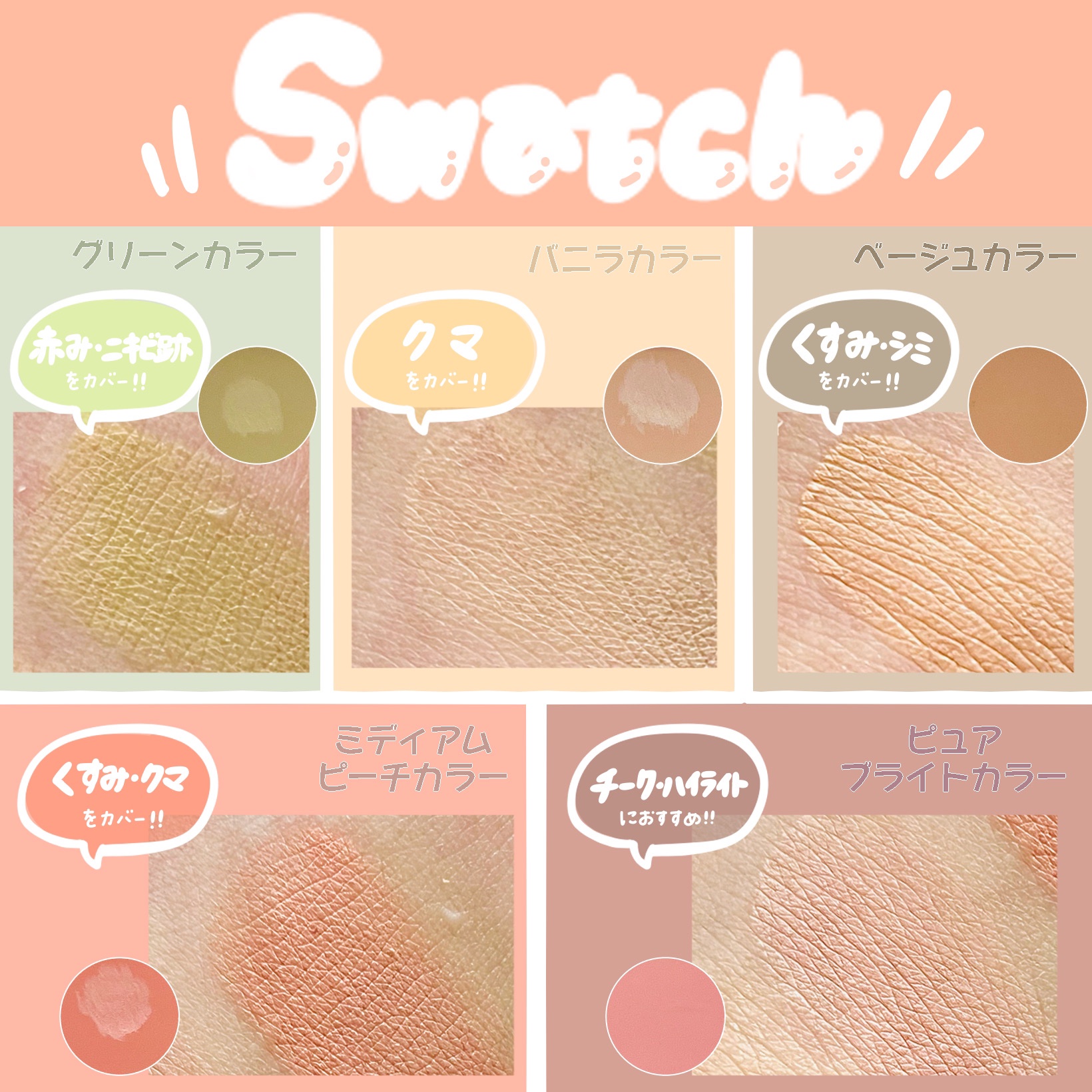 コンシールブレンダーパレット/LUNA/パレットコンシーラーを使ったクチコミ（3枚目）