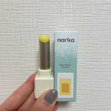 シュガーラビングリップソルベ/narka/リップスクラブを使ったクチコミ(1枚目)
