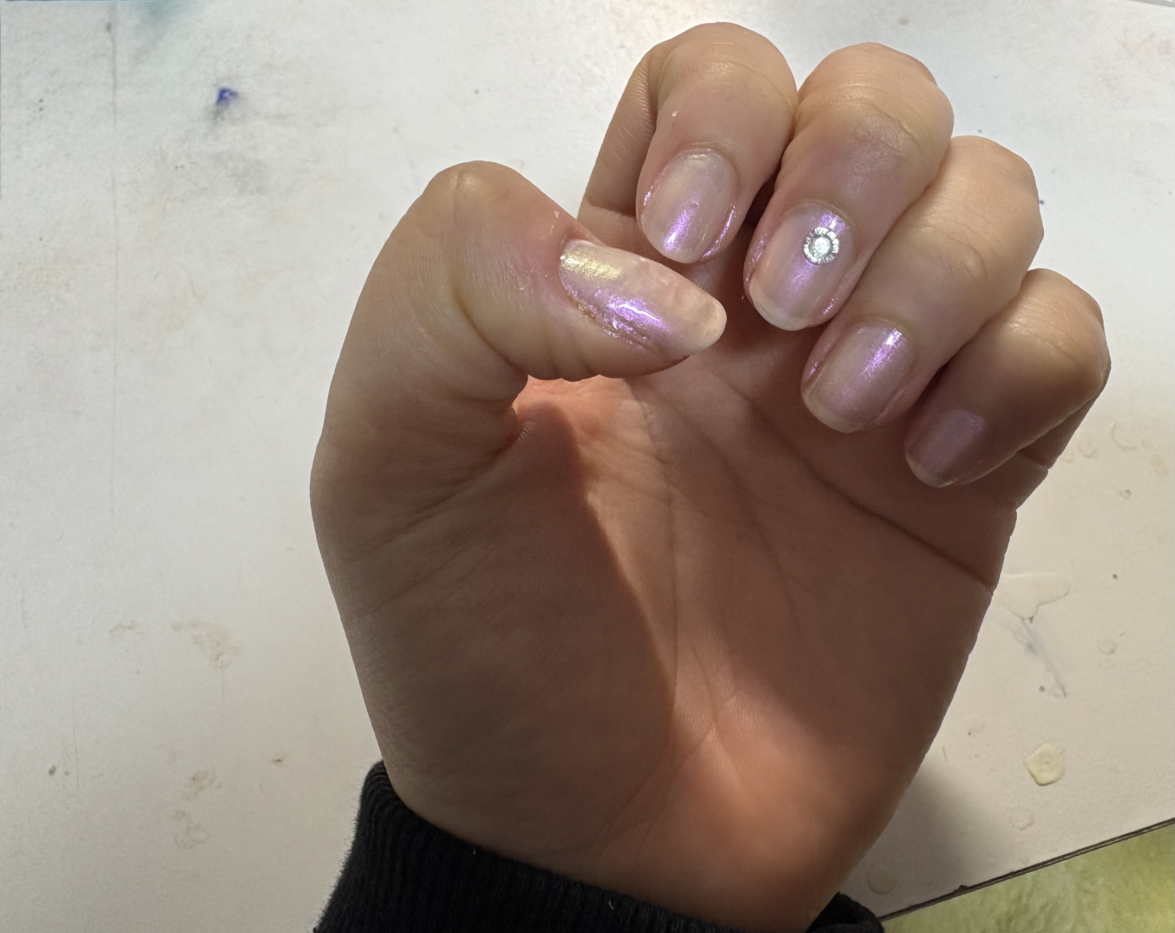 ファンデーションカラーズ 10 シェルピンク/キャンメイク/マニキュアを使ったクチコミ（1枚目）