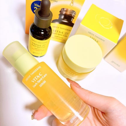 グリーンタンジェリン ビタC ダークスポットケアセラム/goodal/美容液を使ったクチコミ(2枚目)