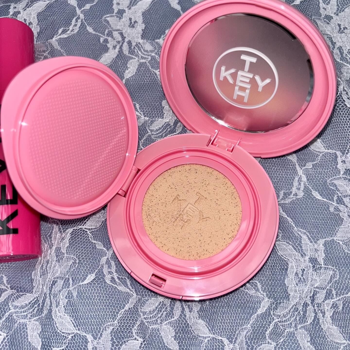 ピンクマグネットクッション 01 アイボリー/KEYTH/クッションファンデーションを使ったクチコミ（3枚目）