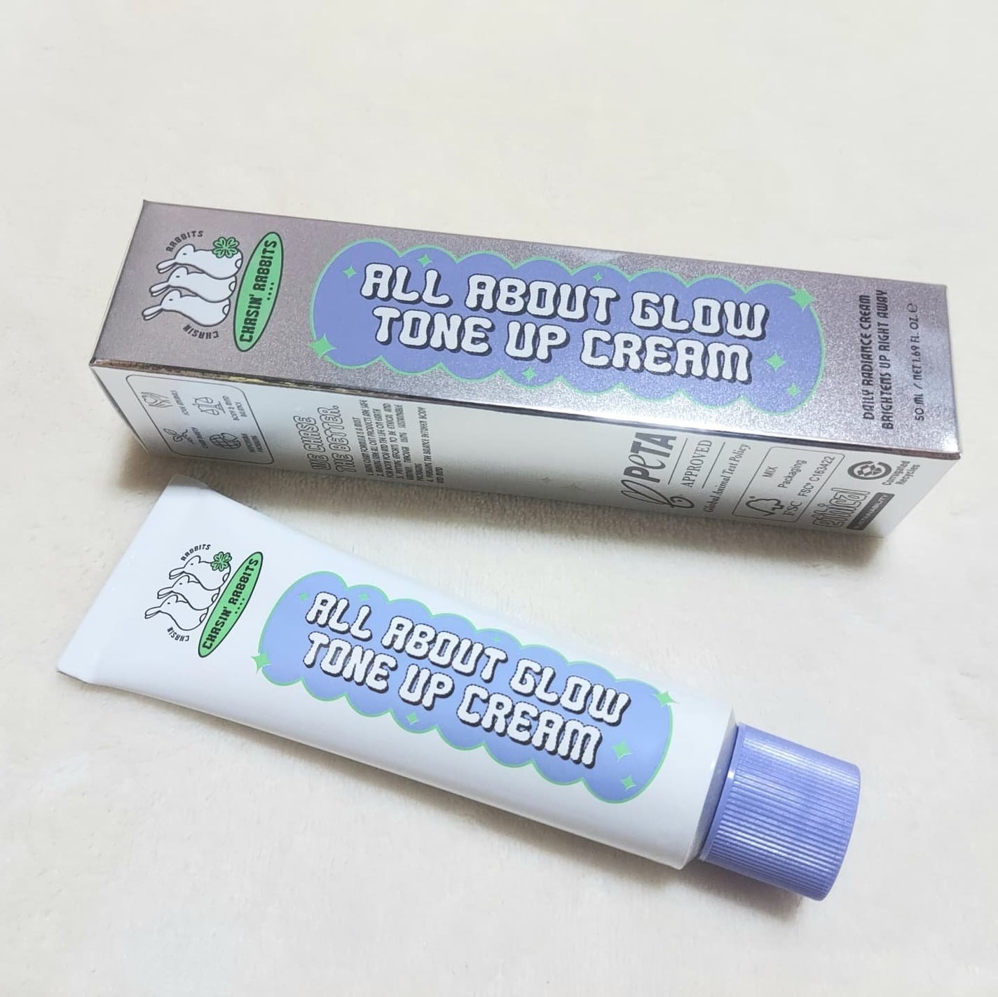 オールアバウトグロウトーンアップクリーム/CHASIN'RABBITS/化粧下地を使ったクチコミ(4枚目)