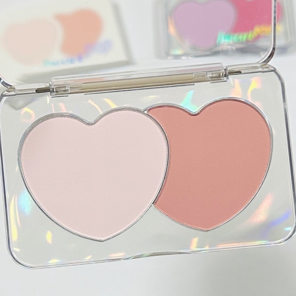 ハートポップデュオブラッシャー/ETUDE/パウダーチークを使ったクチコミ(2枚目)