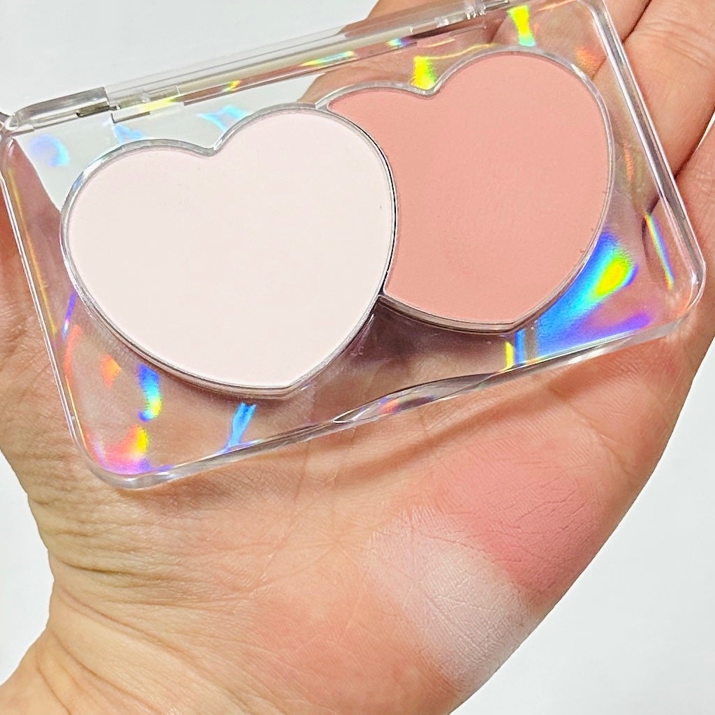 ハートポップデュオブラッシャー/ETUDE/パウダーチークを使ったクチコミ(3枚目)