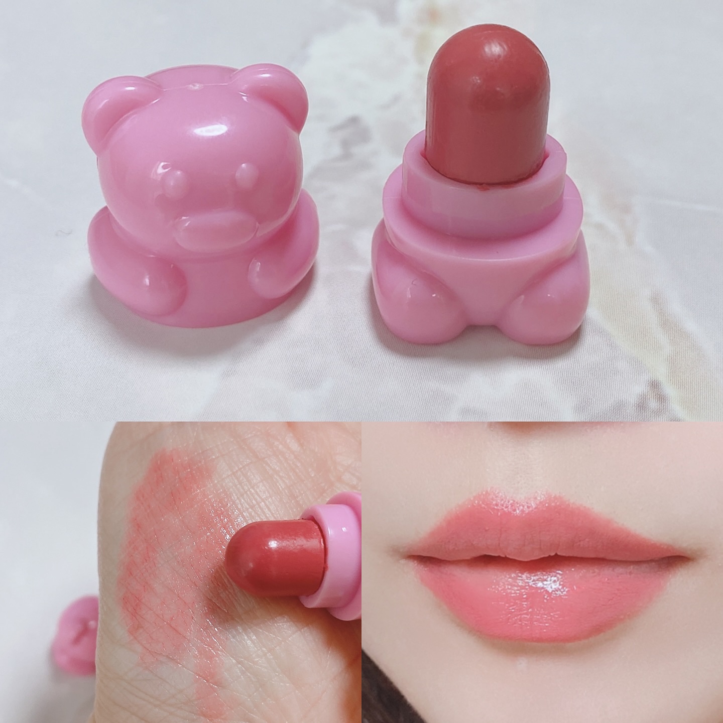 シャイニーベア リップモイスト/CathyDoll/口紅を使ったクチコミ（3枚目）