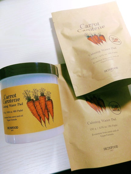 キャロットカロテン カーミングウォーターパッド/SKINFOOD/トナーパッドを使ったクチコミ(1枚目)
