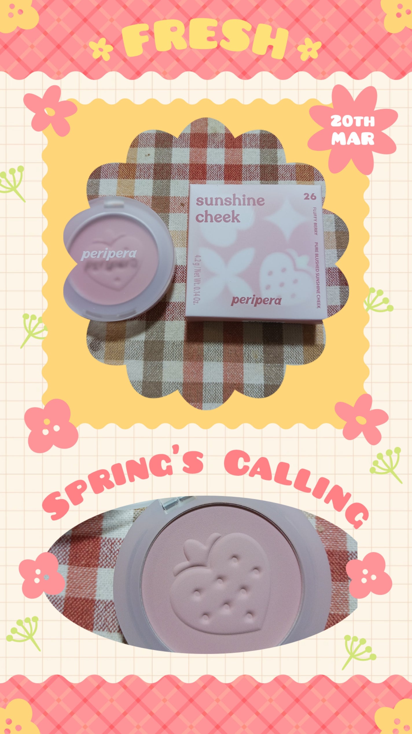 ピュア ブラッシュド サンシャイン チーク/PERIPERA/パウダーチークを使ったクチコミ(1枚目)