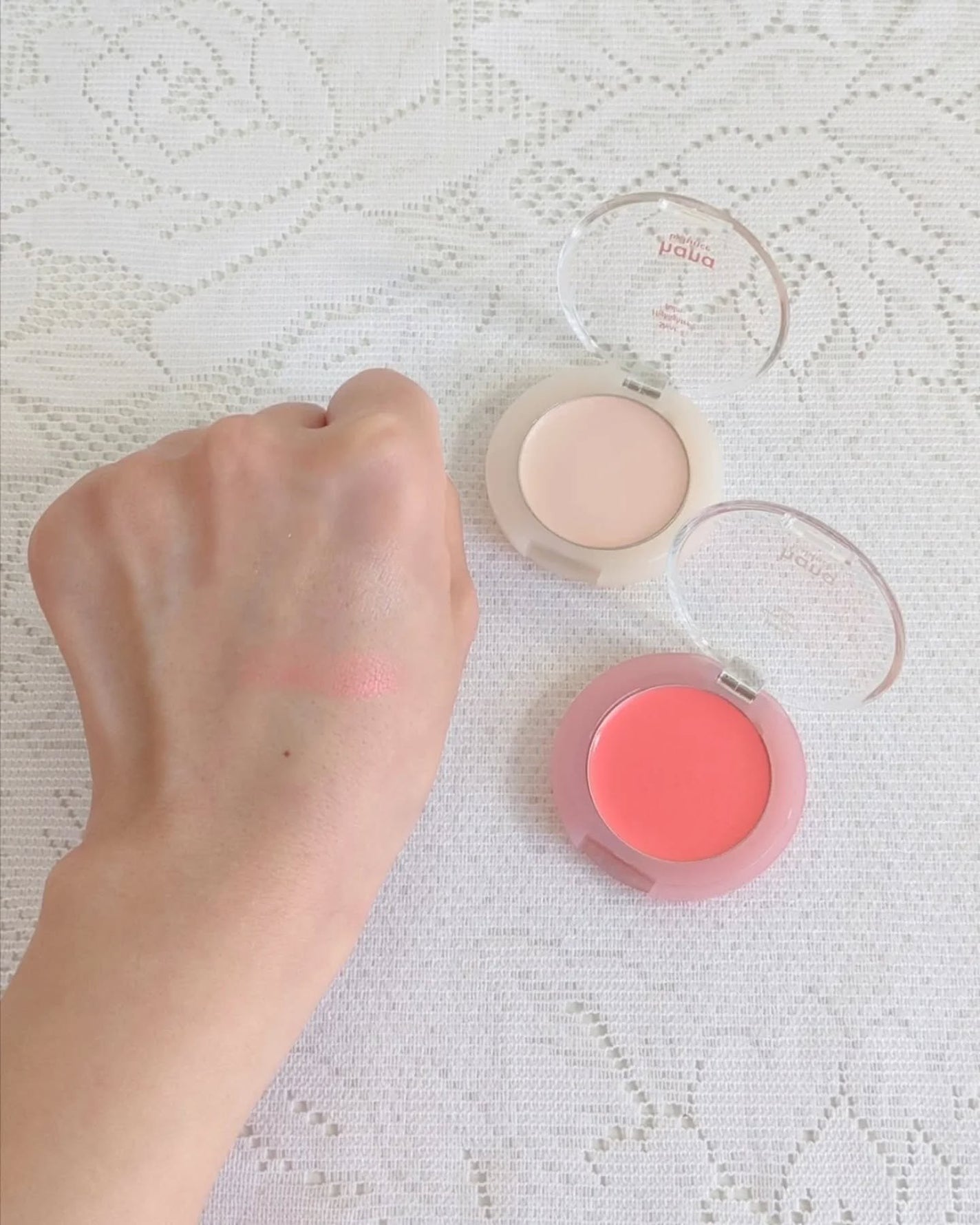 メルティンググロウチークバーム/hana by hince/ジェル・クリームチークを使ったクチコミ(4枚目)