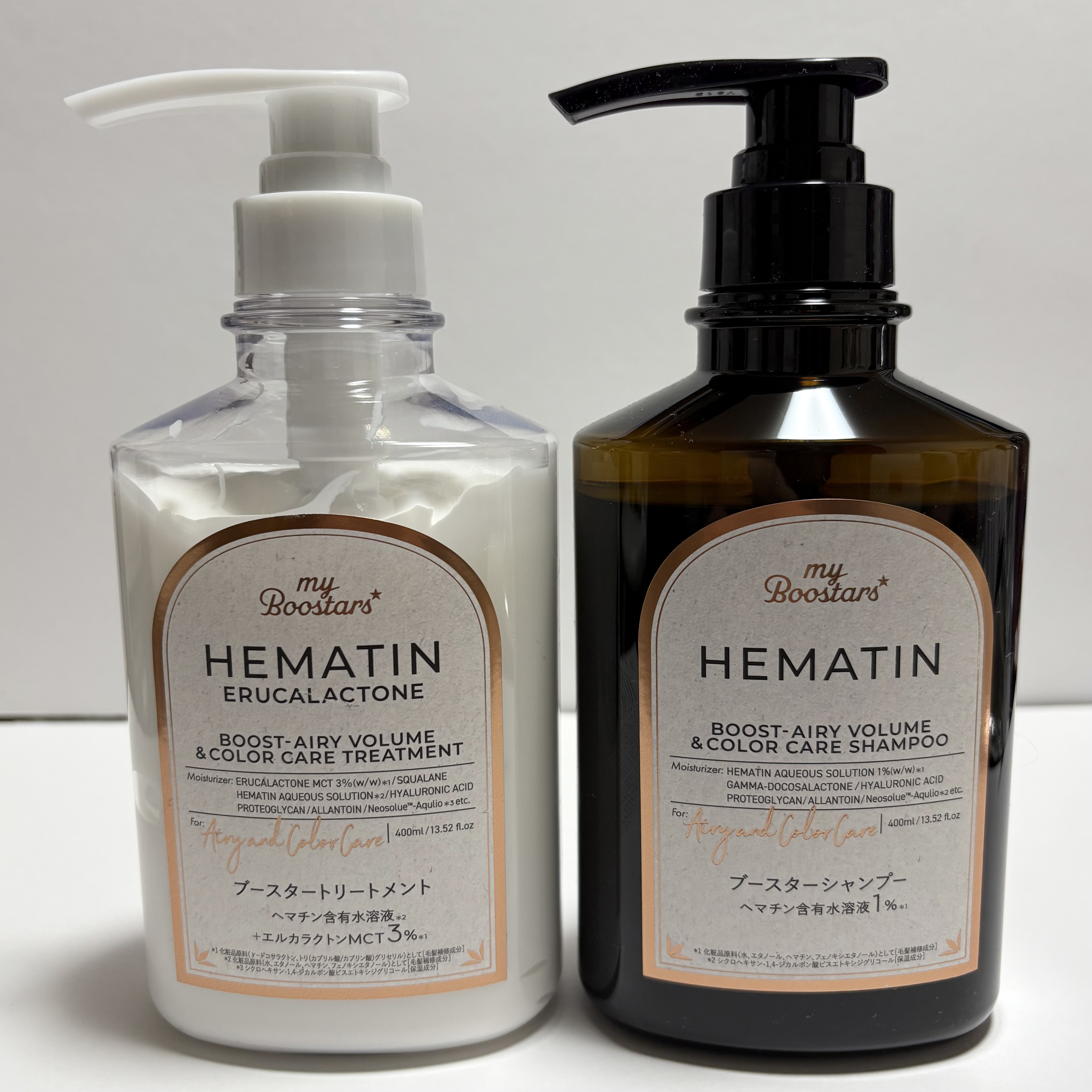 ヘマチン ブースター シャンプー /トリートメント ペアー＆ムスクの香り/マイブースターズ/市販シャンプーを使ったクチコミ（1枚目）
