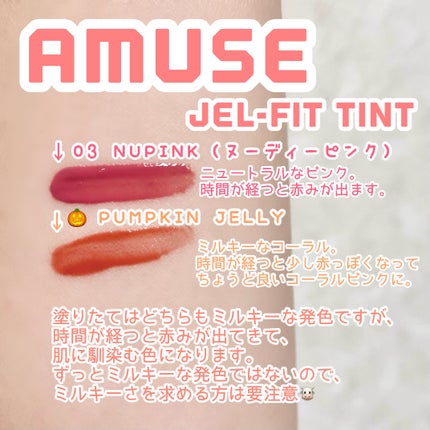ジェルフィットティント/AMUSE/リップティントを使ったクチコミ(2枚目)
