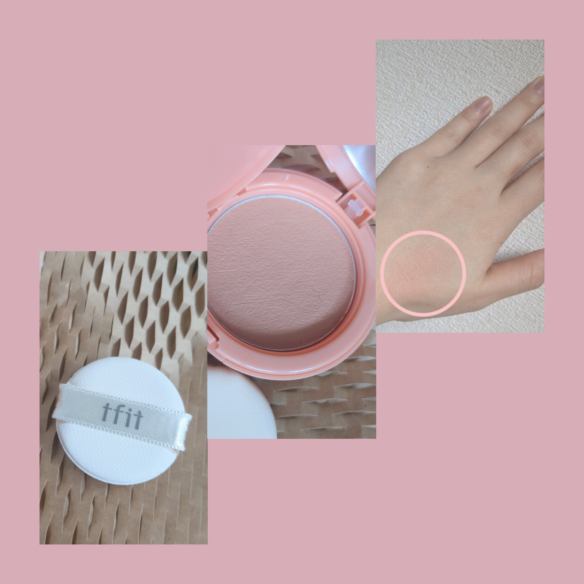 フラッフィーベルベットクッションチーク  N01 COSY NUDE/TFIT/ジェル・クリームチークを使ったクチコミ（2枚目）