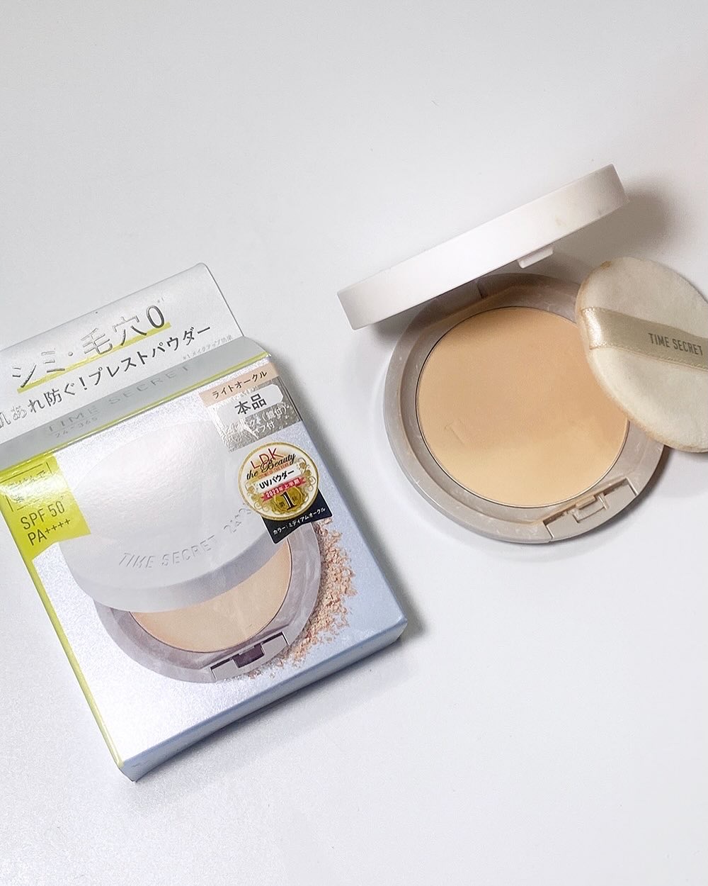 ミネラル 薬用プレストパウダー ライトオークル/TIME SECRET/プレストパウダーを使ったクチコミ（3枚目）