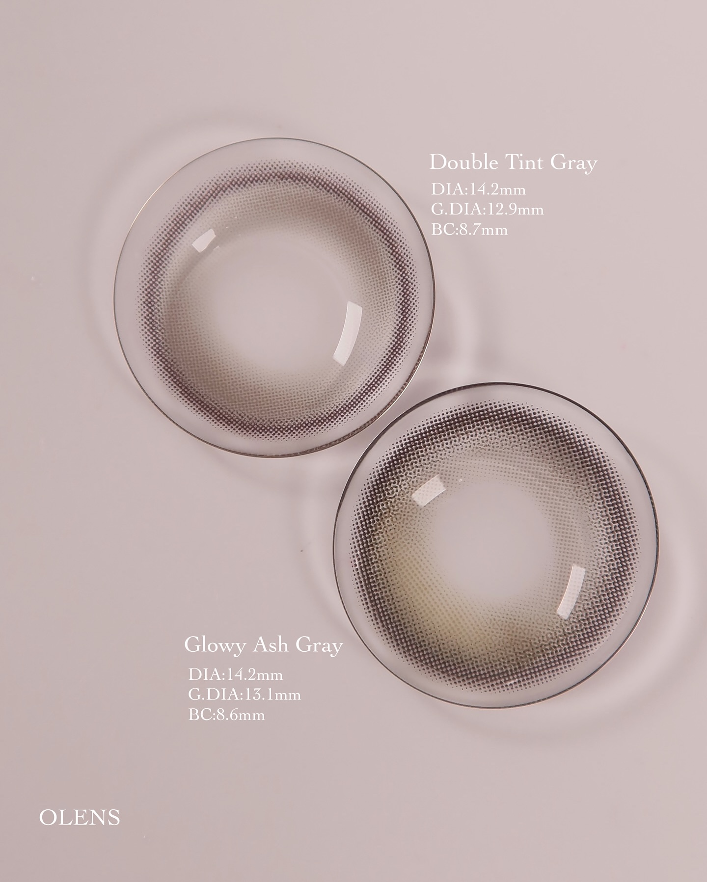 Double Tint 1month グレー/OLENS/カラーコンタクトレンズを使ったクチコミ（2枚目）