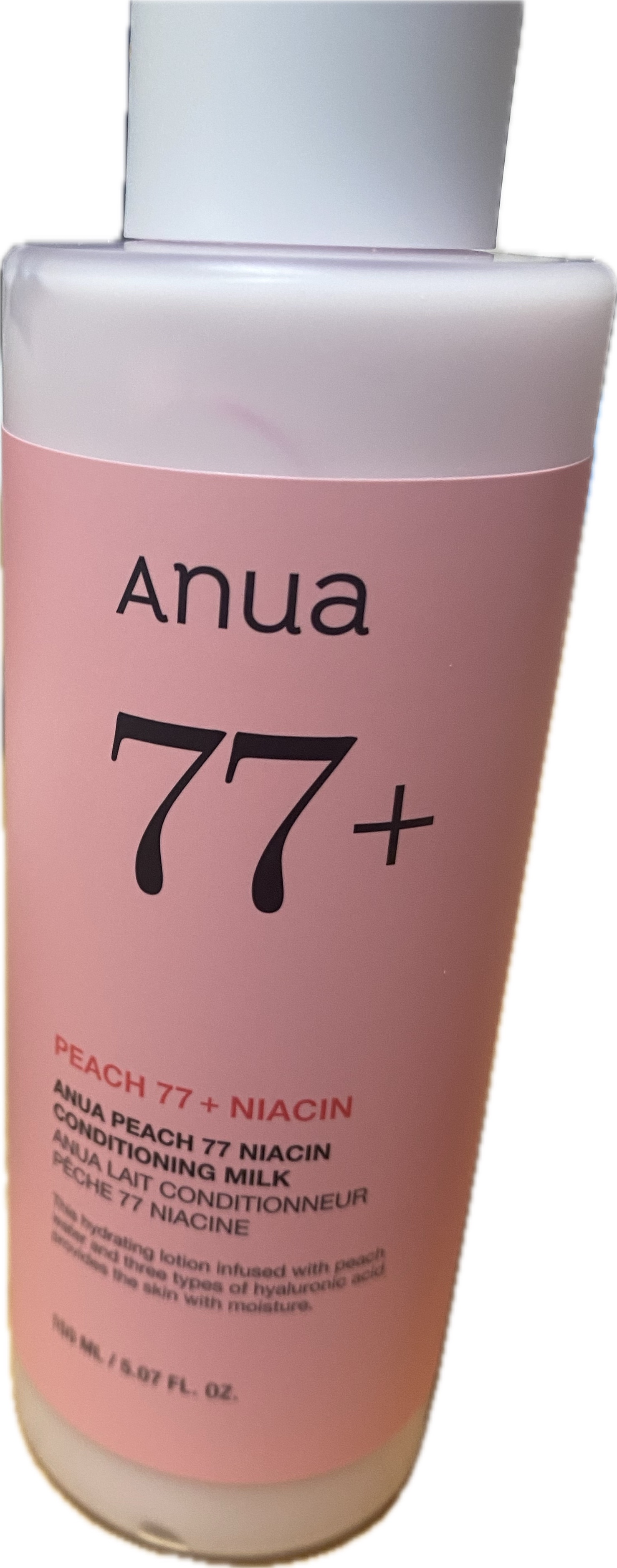 Anua 桃77%ナイアシンコンディショニングミルクのクチコミ「桃77%ナイアシンコンディショニングミルクに星5個の評価をつけました..」（1枚目）